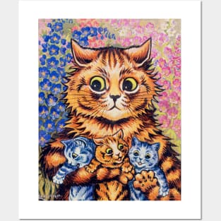 Cat with Kittens : A Louis Wain Art Print Posters and Art